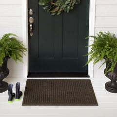 Mohawk Home close-up of textured polyester surface capturing dirt and moisture