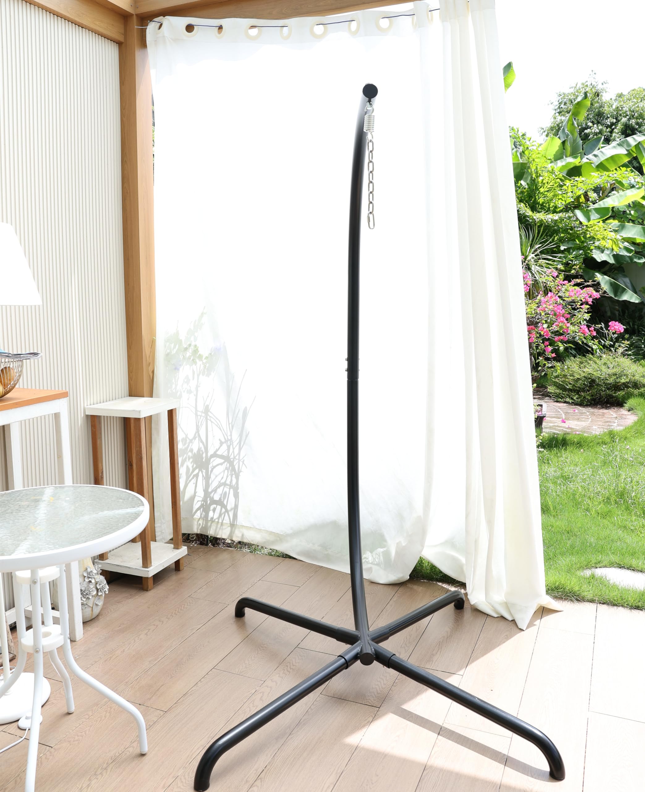 Mojia X-shaped base detail demonstrating stability and anti-tip support
