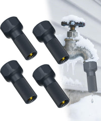Mokeyder front view of black freeze valve showing compact design and outdoor protection