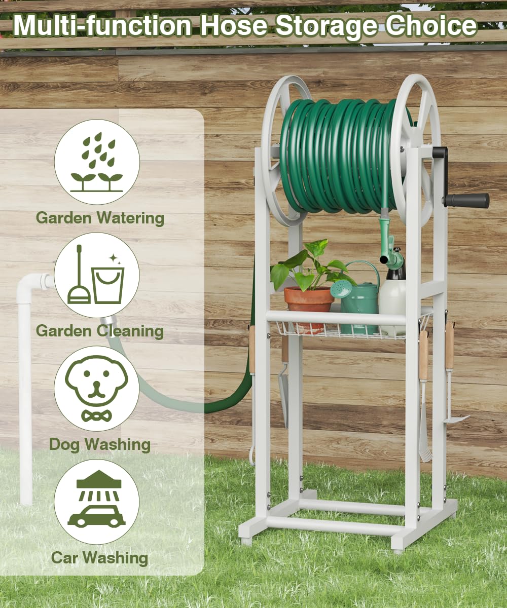 Mokeyder lifestyle garden setting displaying neat hose storage and reduced tripping