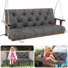 Mokoey front view of 60-inch porch swing cushion showing full coverage and comfort