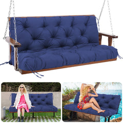 Mokoey front view of 60-inch porch swing cushion showing full fit and comfort