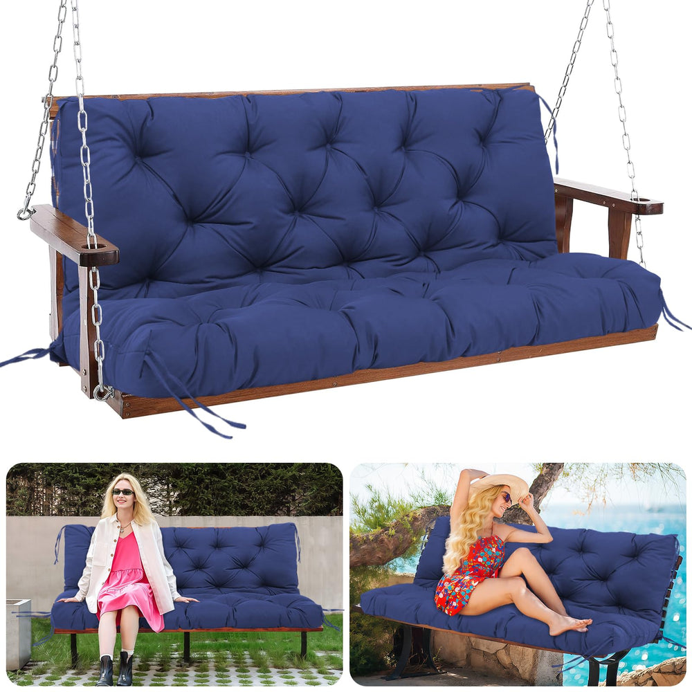 Mokoey cushion beside a standard chair to show scale and seat coverage