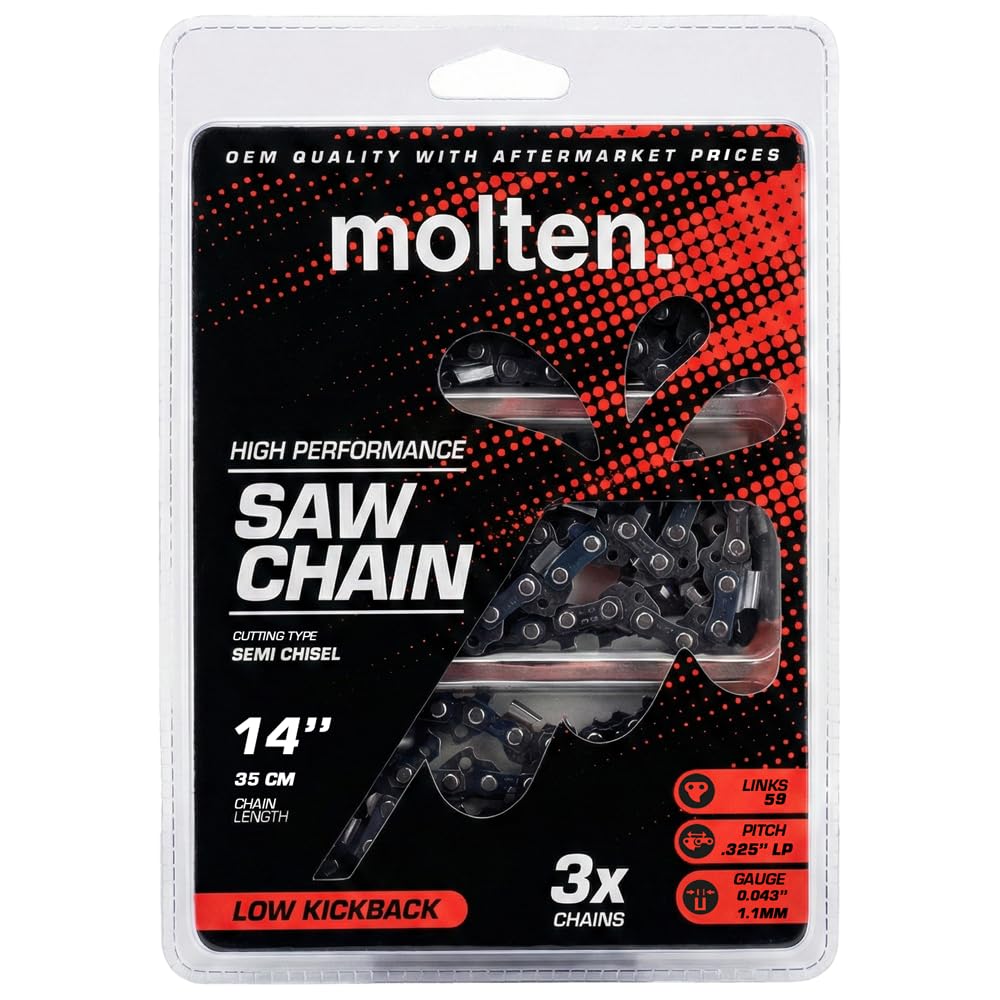 Molten three-pack front view showing packaging and chain compatibility for quick selection