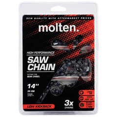 Molten three-pack front view showing packaging and chain compatibility for quick selection
