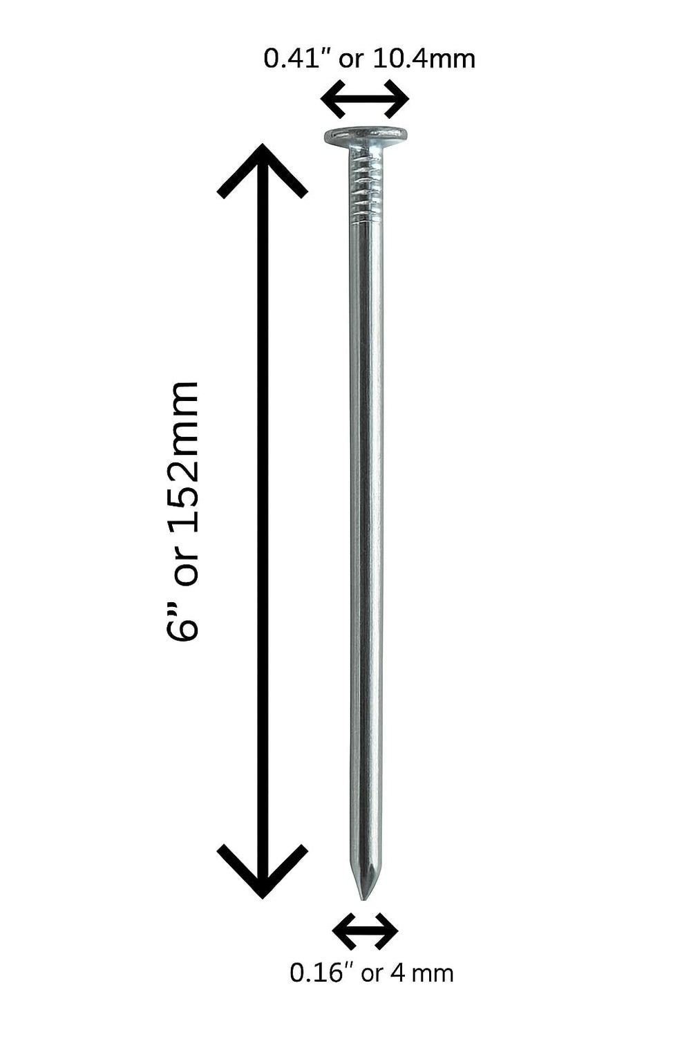 MONARCA SUPPLIES close-up of nail shank and head showing durable design