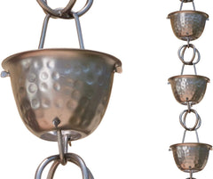 Monarch Rain Chains full-length pewter rain chain showcasing elegant cascade benefit