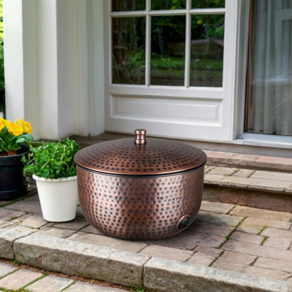 Monarch Abode close-up hand-hammered metal texture showing durable finish