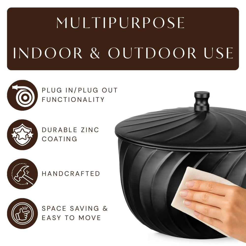 Monarch Abode on patio styled among plants for neat storage