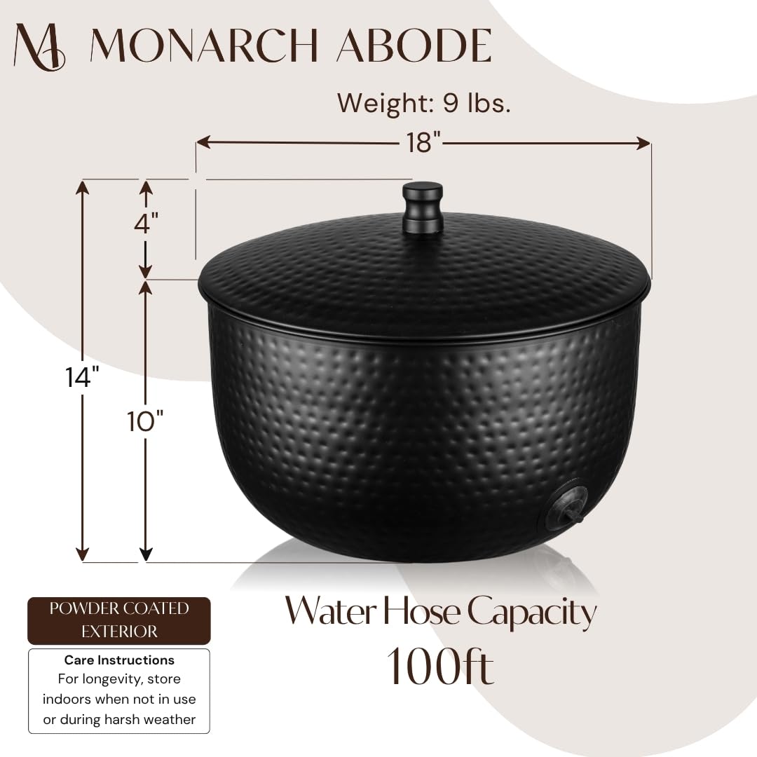 Monarch Abode lid and drainage detail with plug for clean, dry hose storage