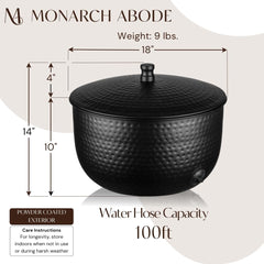 Monarch Abode lid and drainage detail with plug for clean, dry hose storage
