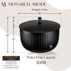 Monarch Abode lid removed interior shows center post for tidy coiling