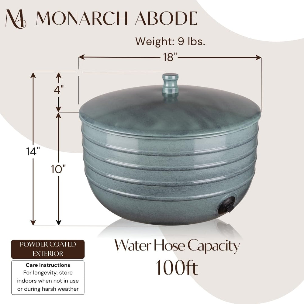 Monarch Abode with lid removed showing tidy hose storage benefit