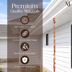 Monarch Rain Chains crossbar and gutter adapter ready for tool-free installation benefit