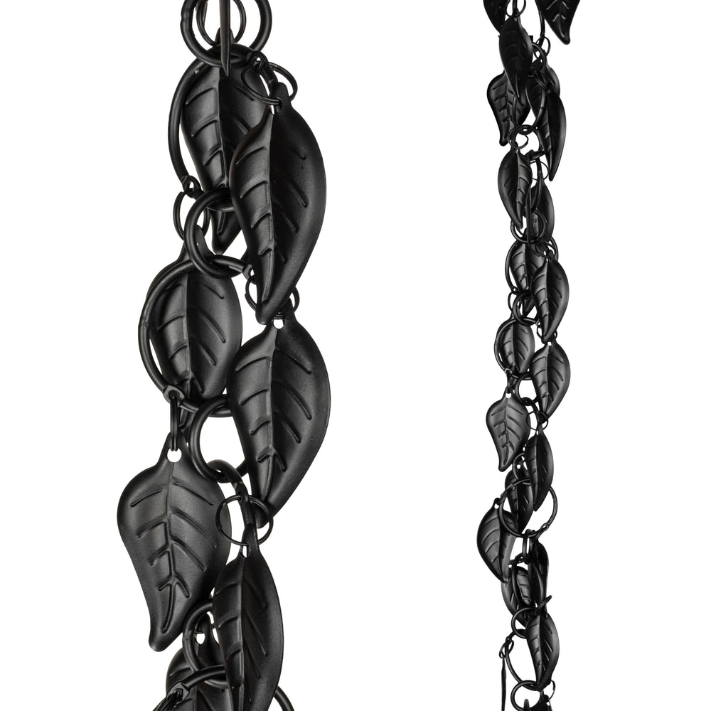 Monarch Rain Chains front view showing full 8.5ft chain and hanging benefit