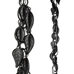 Monarch Rain Chains front view showing full 8.5ft chain and hanging benefit