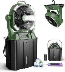 MONISEN front view on patio showing compact design and cooling benefit