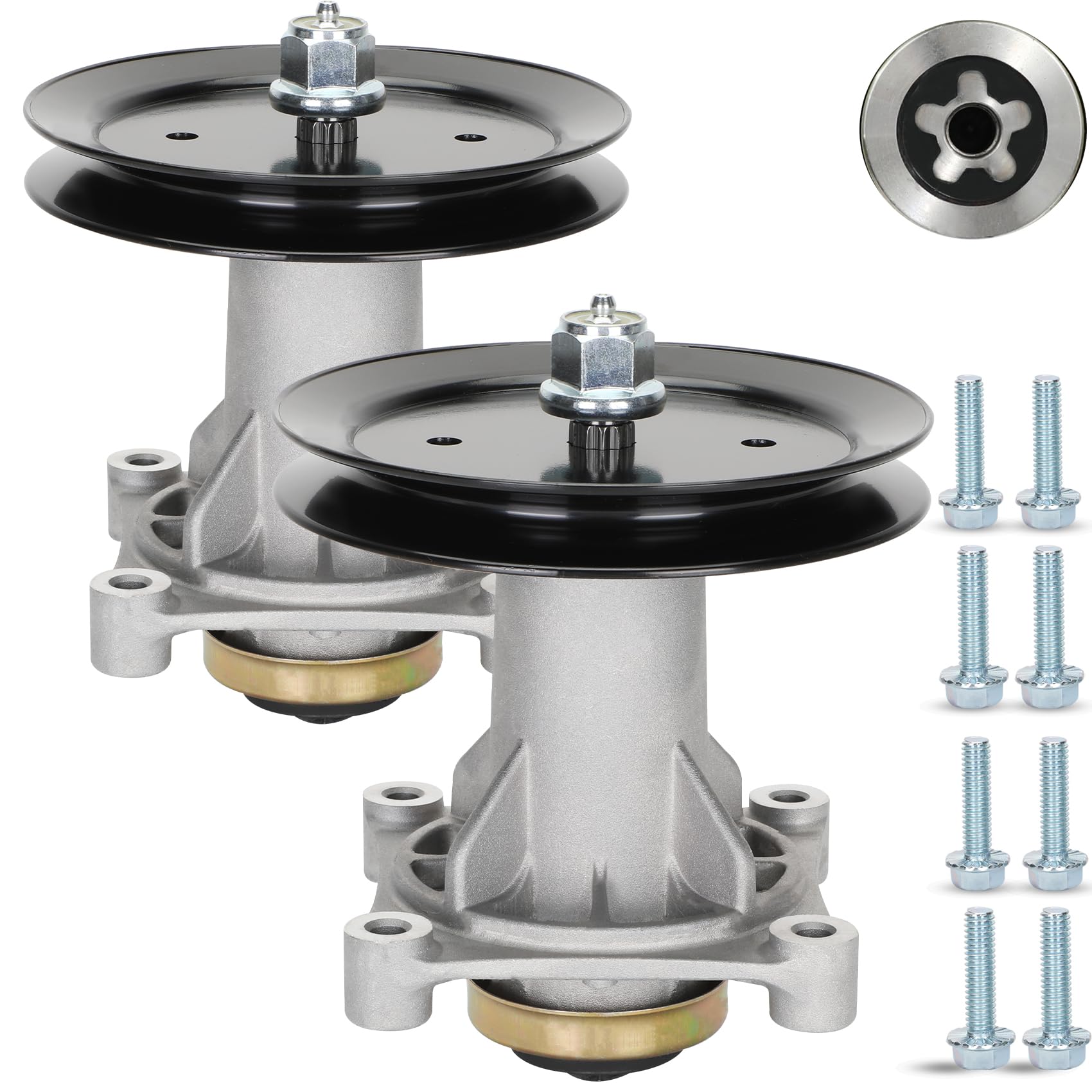 MONKEMON spindle assembly front view showing solid housing and benefits of durable fit