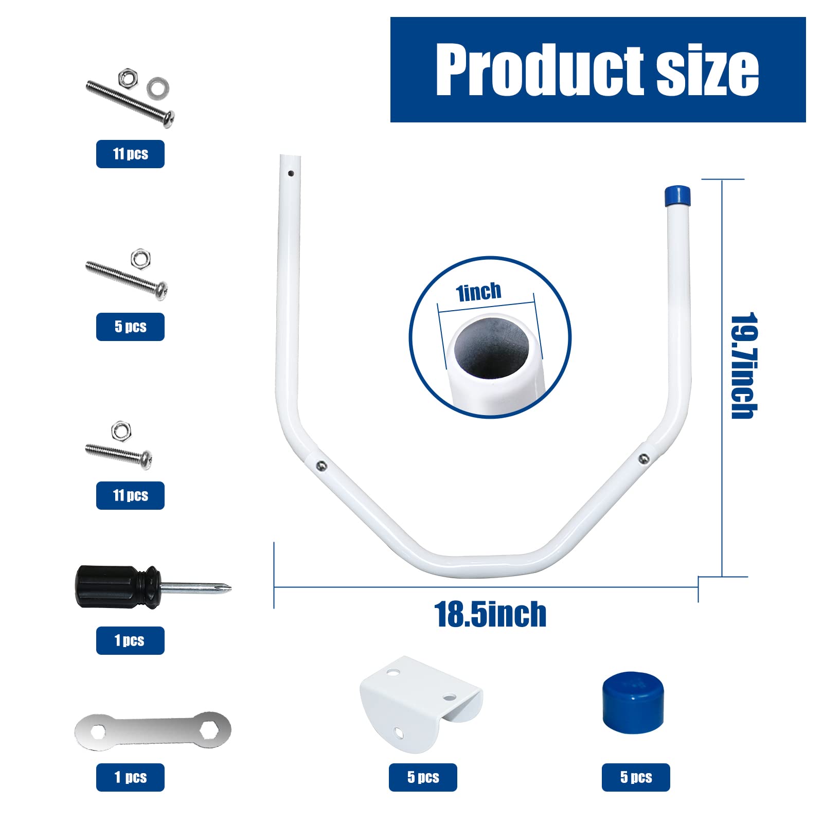 MONMEE close-up of U-hook and pre-drilled hole showing secure attachment benefit