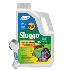 Monterey Sluggo front package showing 5 lb bag and organic claim benefit