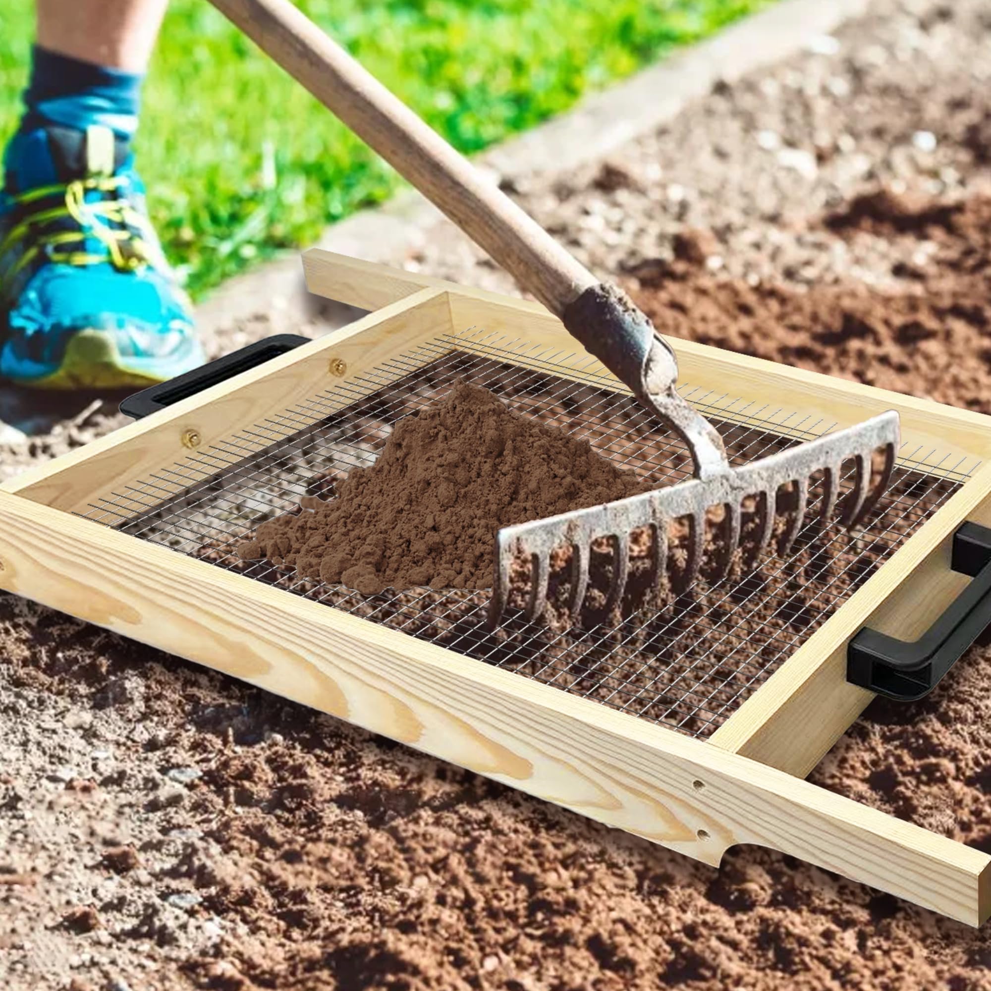 Montex wooden frame grain close-up conveying sturdy, durable construction