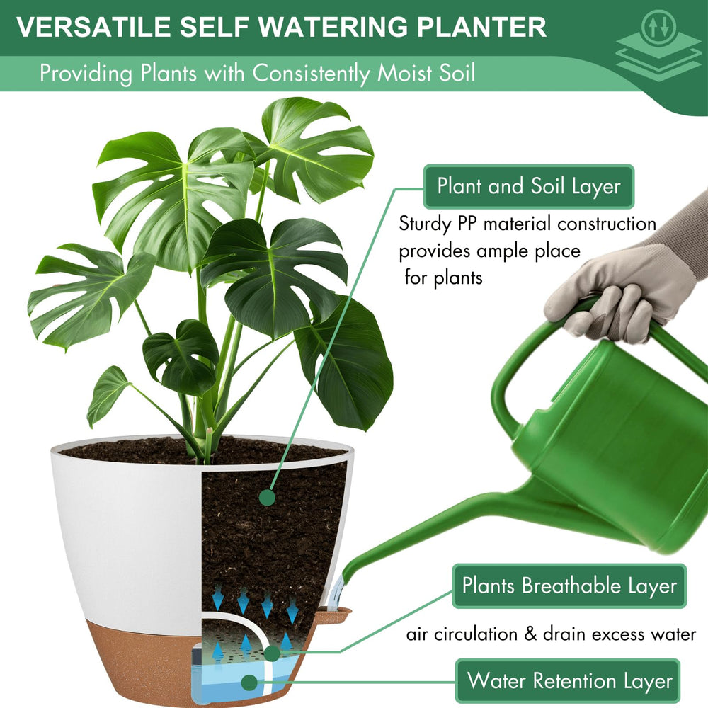 montresor 8-inch pot with kitchen herbs demonstrating compact usability