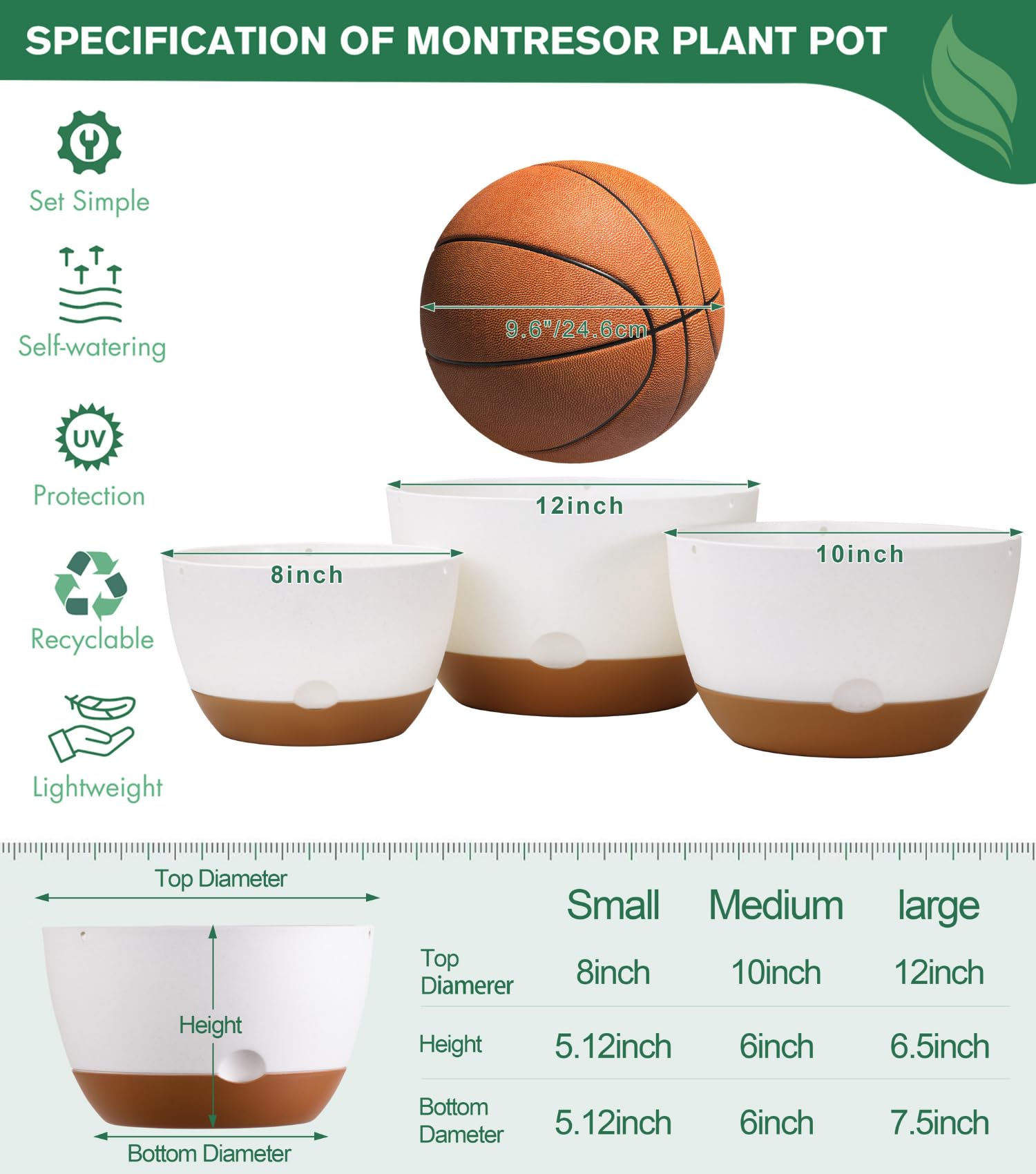 montresor mesh-style base detail improving aeration to keep roots healthy