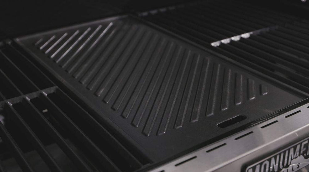 Monument Grills cooking eggs and pancakes showing versatility and quick breakfast results