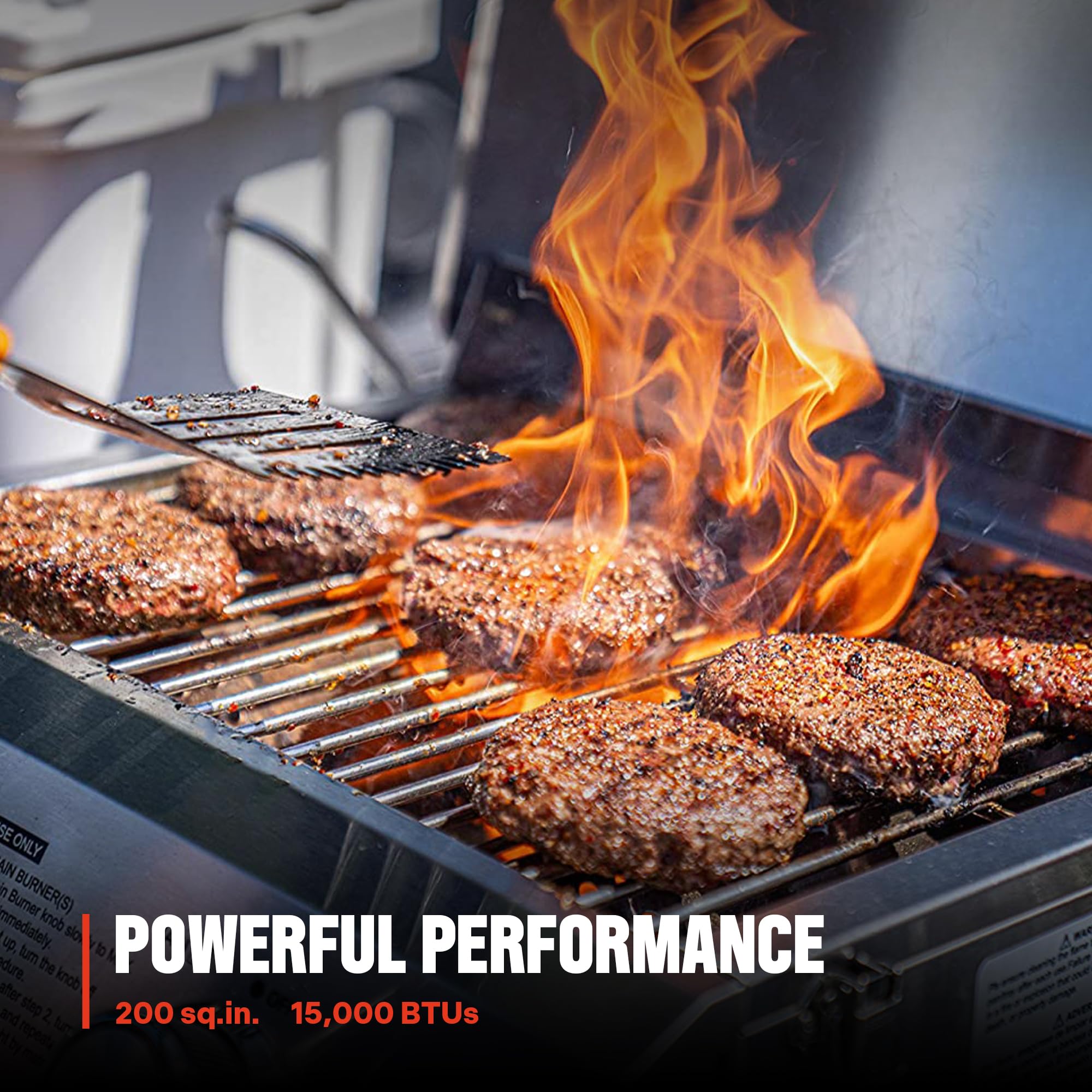 Monument Grills on a campsite table with food to illustrate convenient outdoor cooking