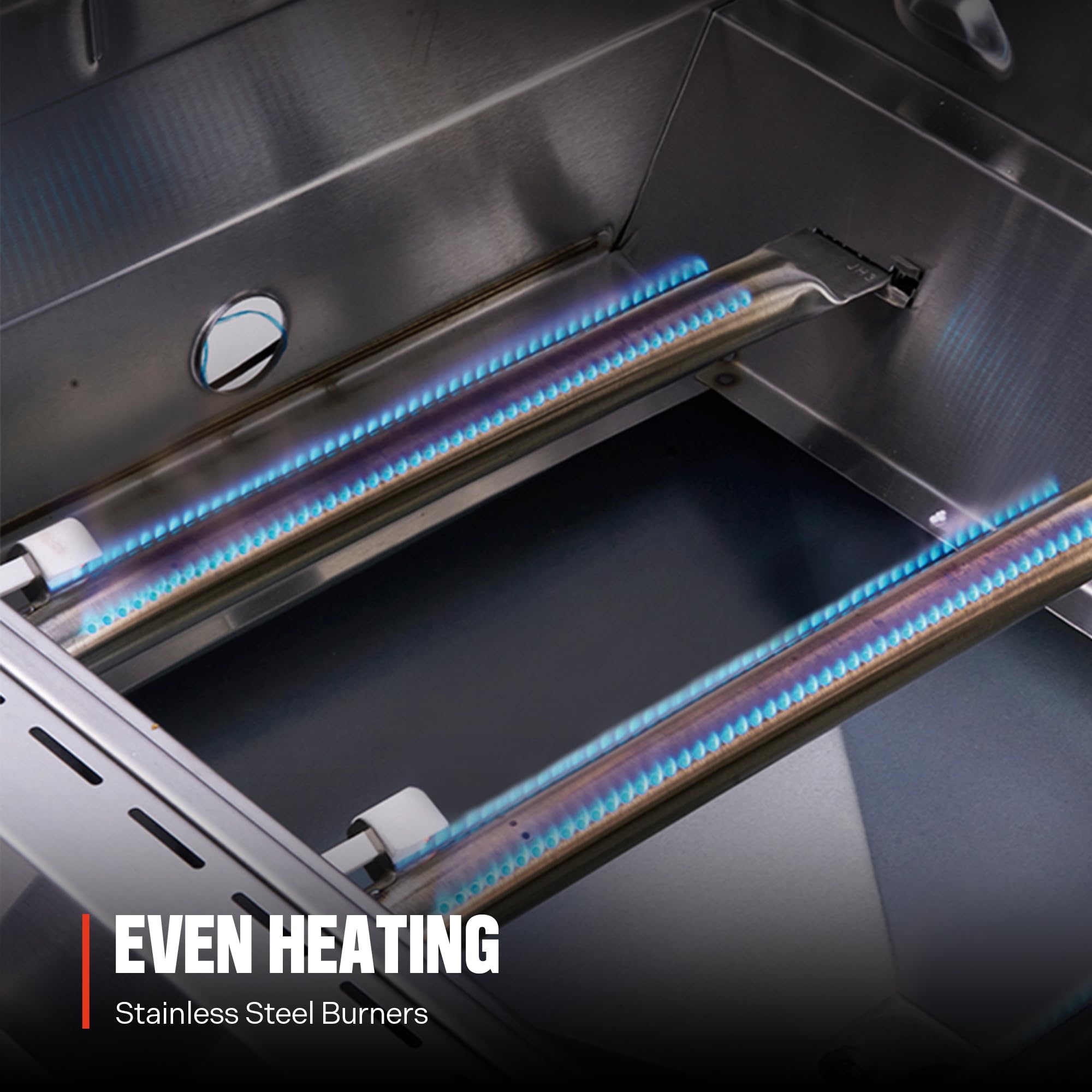 Monument Grills removable drip tray detail for quick cleanup and less post-cook maintenance