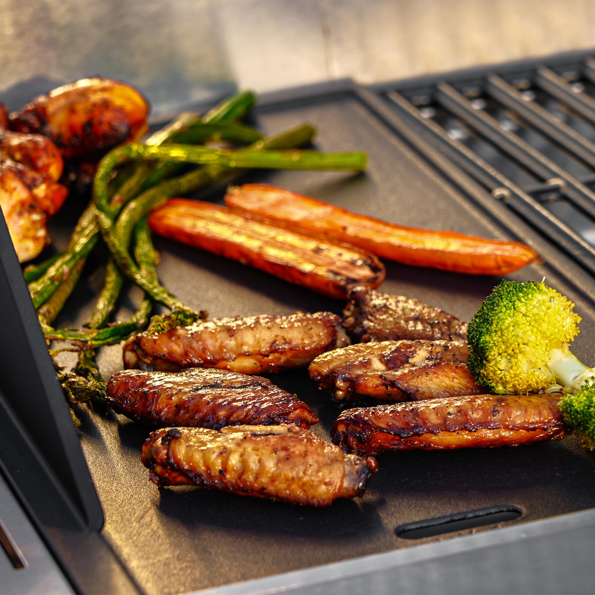 Monument Grills size scale with ruler showing 9.45x17.7 inch dimensions for fit checking