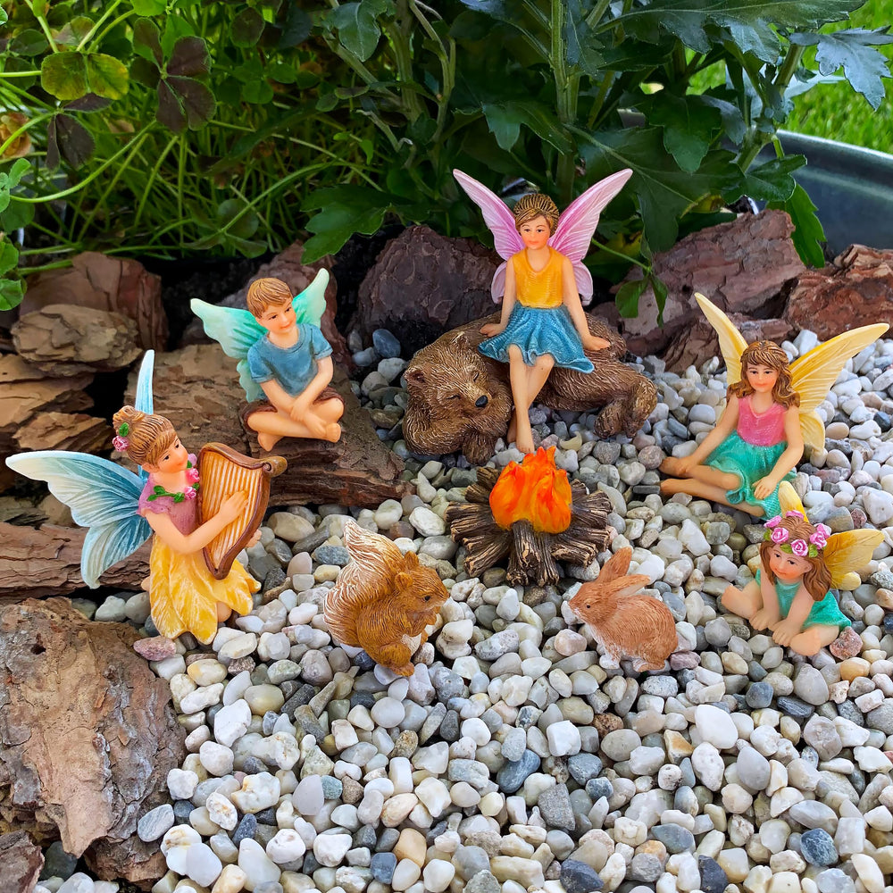 Mood Lab grouped figurines arranged together to create a miniature scene