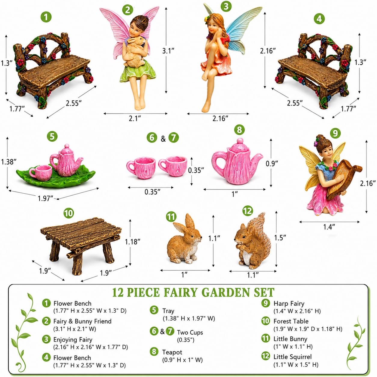 Mood Lab miniature fairy positioned in a planter adding whimsical decor and scale
