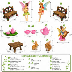 Mood Lab miniature fairy positioned in a planter adding whimsical decor and scale