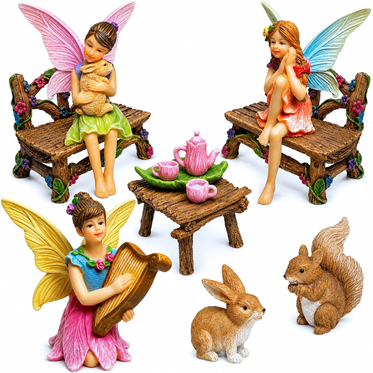 Mood Lab front packaging showing 12-piece miniature fairy set, durable and gift-ready