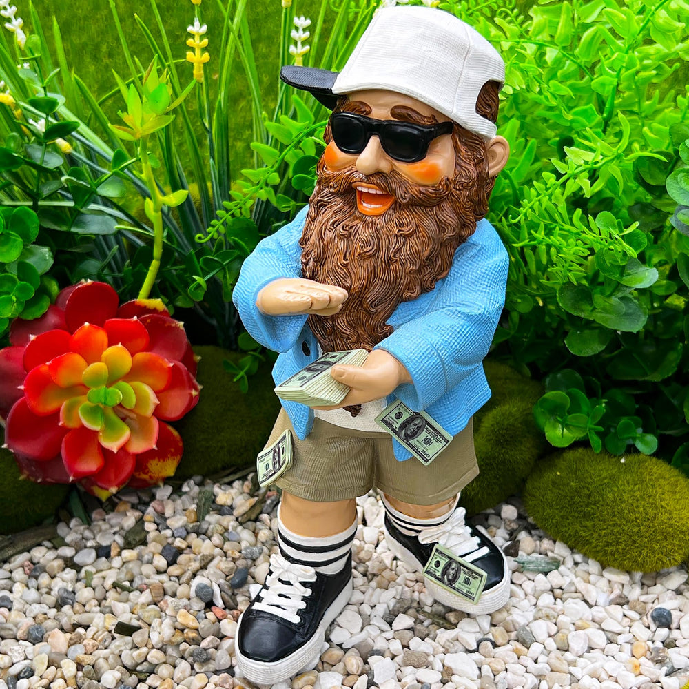 Mood Lab gnome back and base displaying stable footing for outdoor use