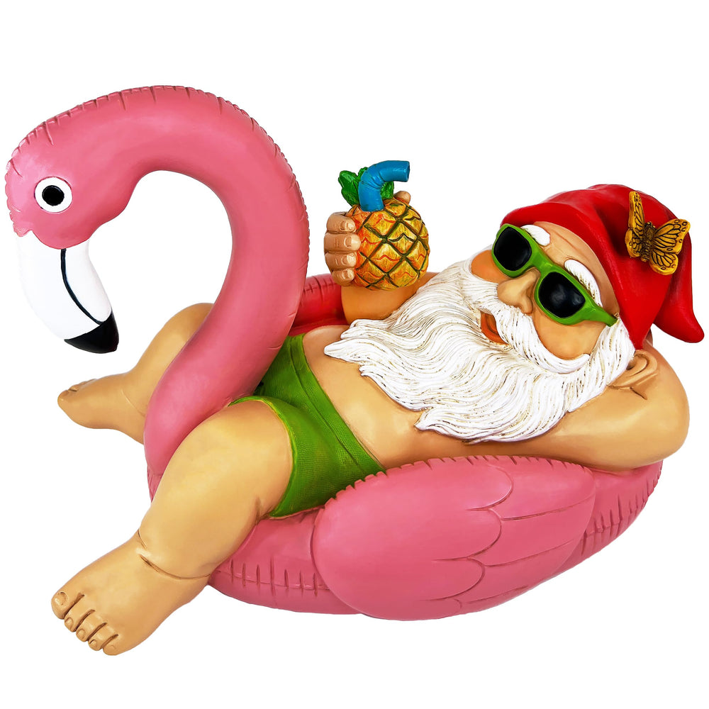 Mood Lab gnome flamingo front view showing playful pose and bright colors