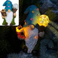 Mood Lab gnome front view showing cheerful pose and sturdy base for durable decor