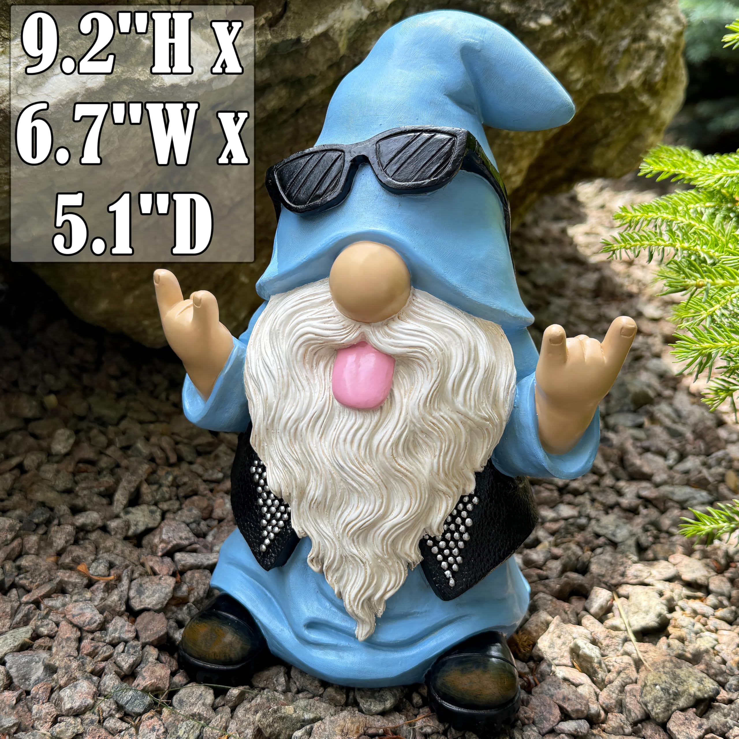 Mood Lab gnome resin texture closeup showing durable weather-resistant finish