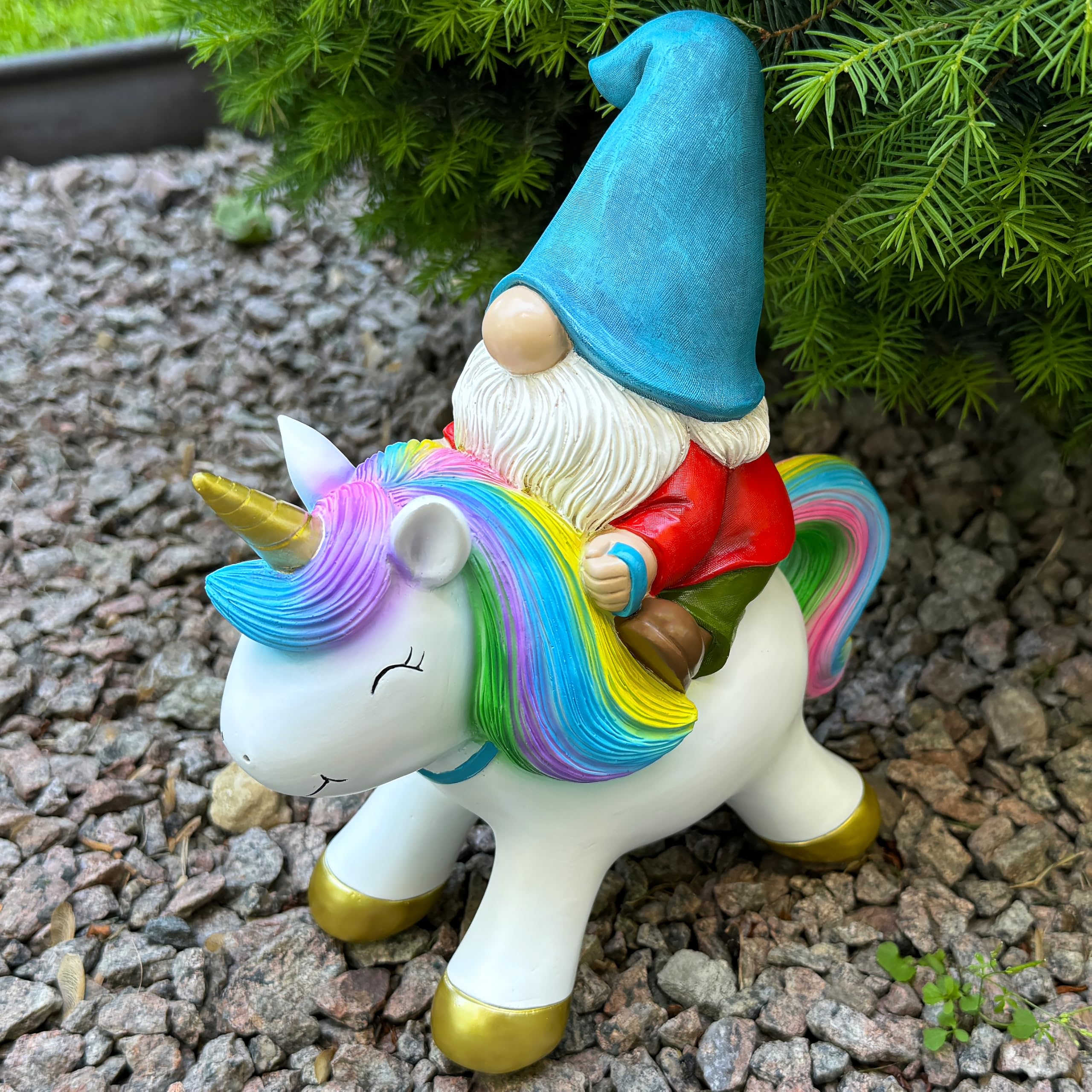 Mood Lab gnome with ruler shows 8.3-inch height for size clarity