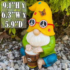 Mood Lab side profile of drummer gnome showing lively pose