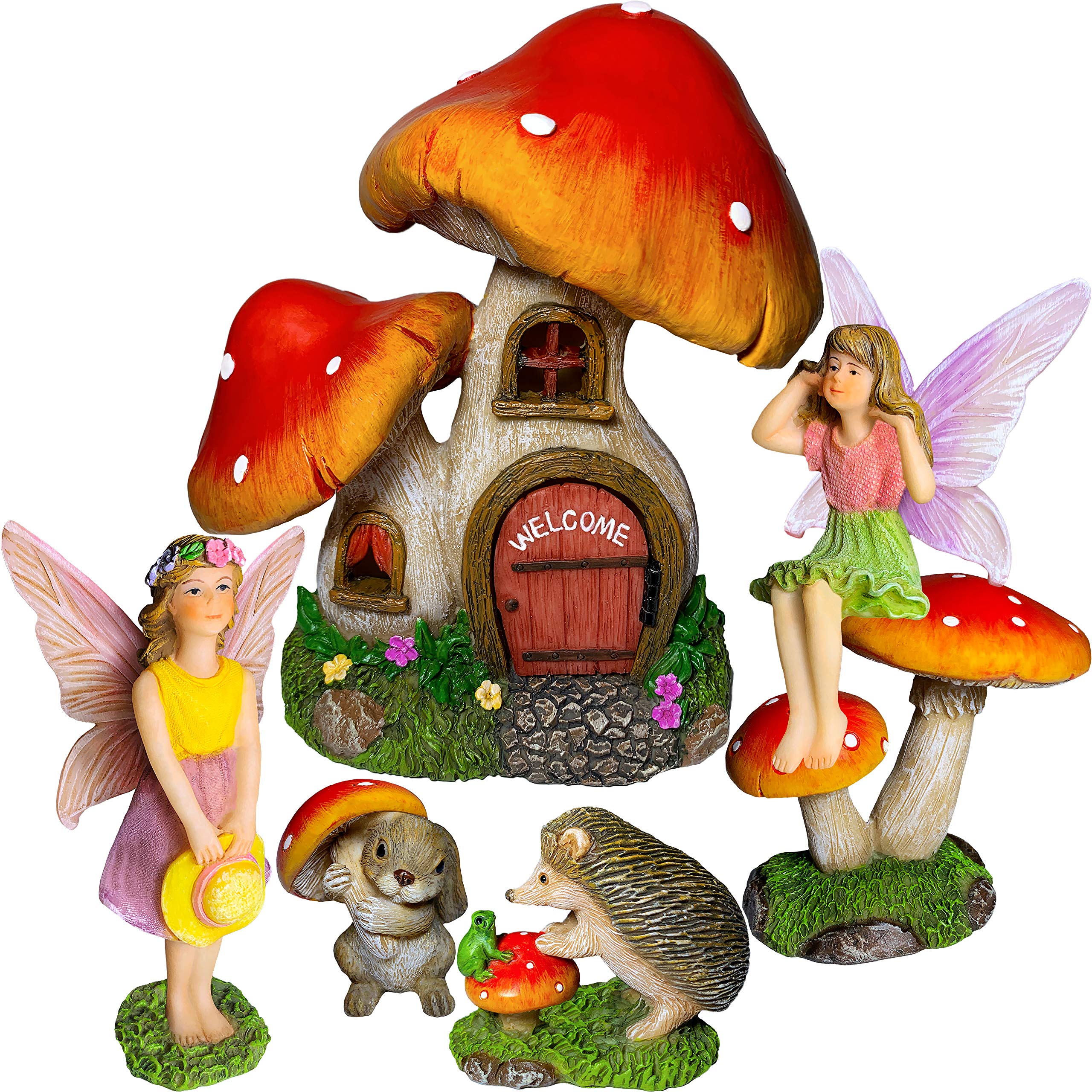 Mood Lab front group view showing whimsical mushroom houses and charm