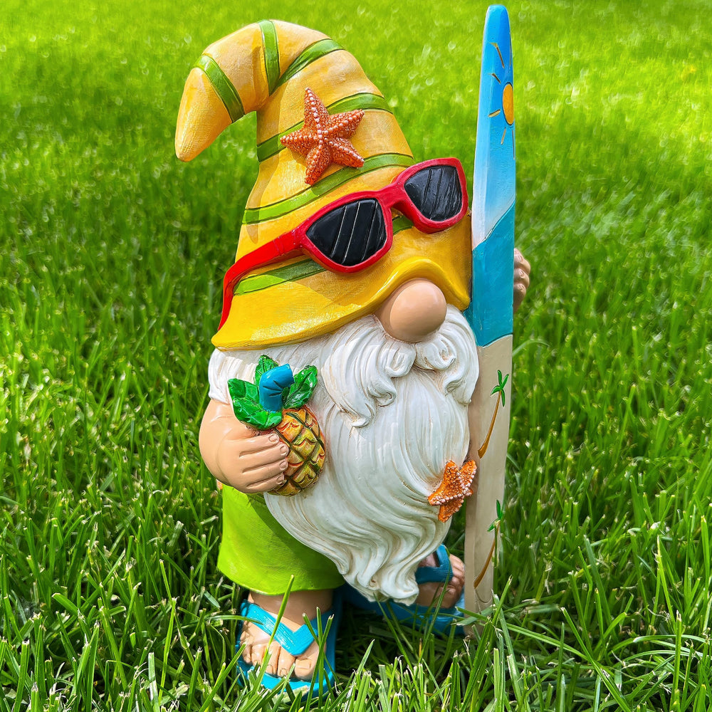 Mood Lab gnome placed in garden adding playful focal point and curb appeal