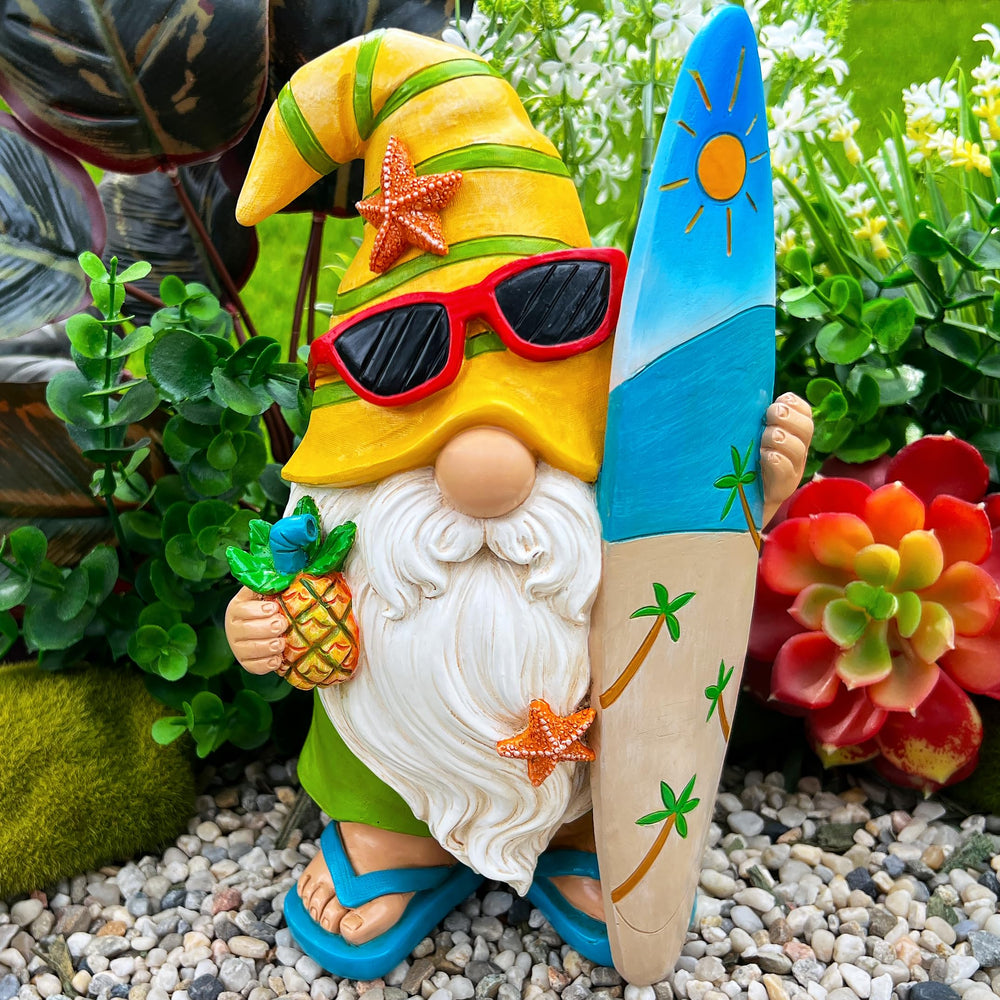 Mood Lab gnome next to hand for scale demonstrating ideal compact dimensions