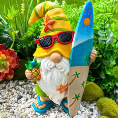 Mood Lab surfer gnome side profile highlighting stable stance and compact size