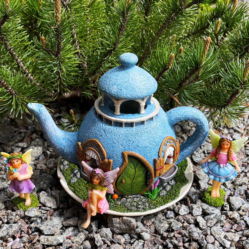 Mood Lab teapot house styled on patio delivering playful outdoor charm