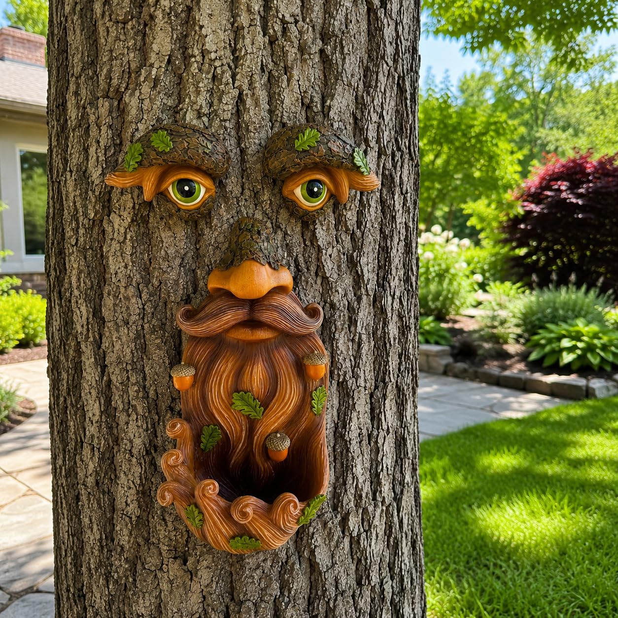 Mood Lab mounted on a tree demonstrating easy hang and outdoor placement benefit
