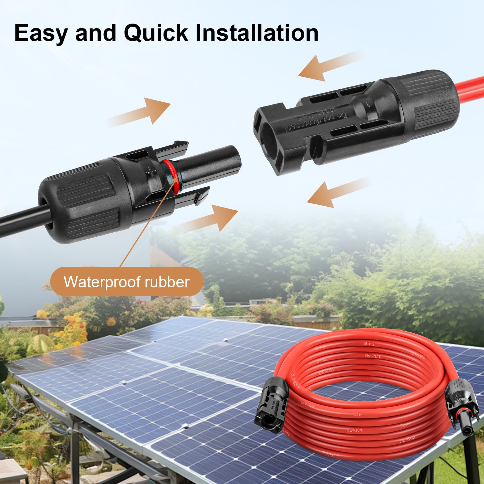 MOOKEERF solar cable connected on a boat panel showing salt-air durability and long-term performance