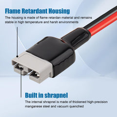MOOKEERF full 10FT cable laid flat to show heavy 8AWG core and flexible insulation