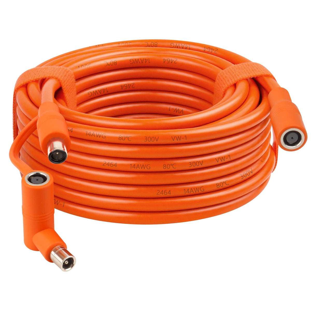 MOOKEERF coiled 25ft cable showing neat storage and portability benefit